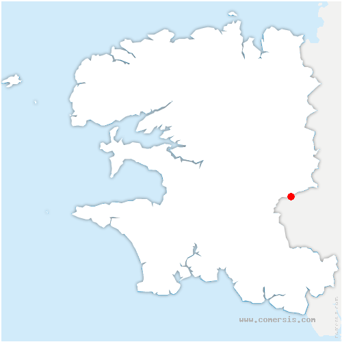 carte de localisation de Spézet