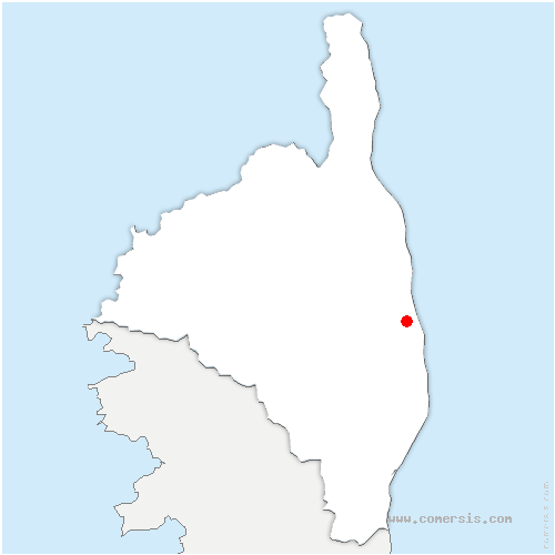 carte de localisation de Cervione