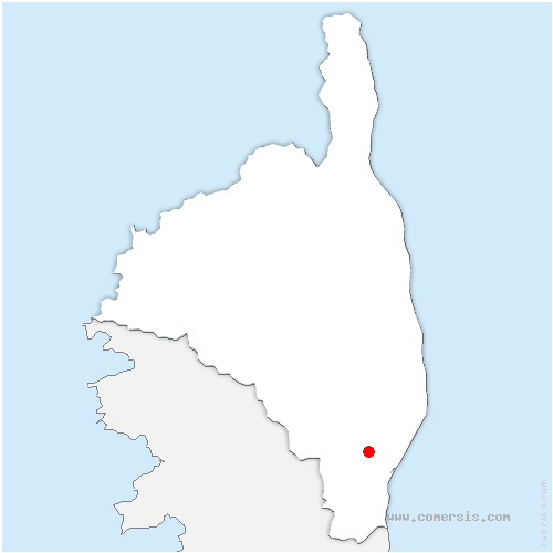 carte de localisation de Prunelli-di-Fiumorbo