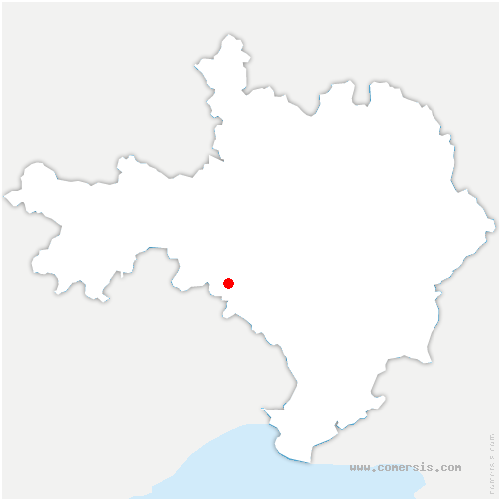 carte de localisation de Brouzet-lès-Quissac