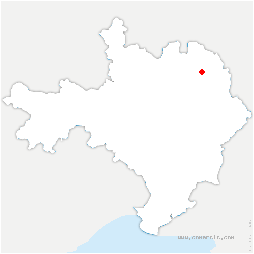 carte de localisation de la Roque-sur-Cèze