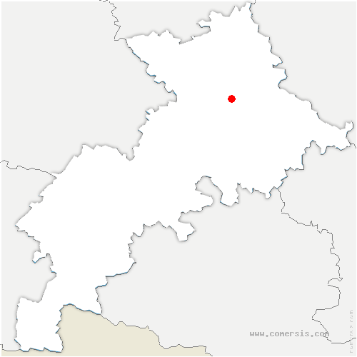 carte de localisation de Gaudiès