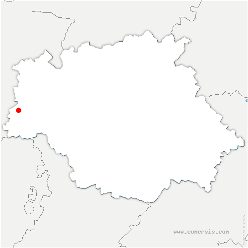 carte de localisation de Donzac