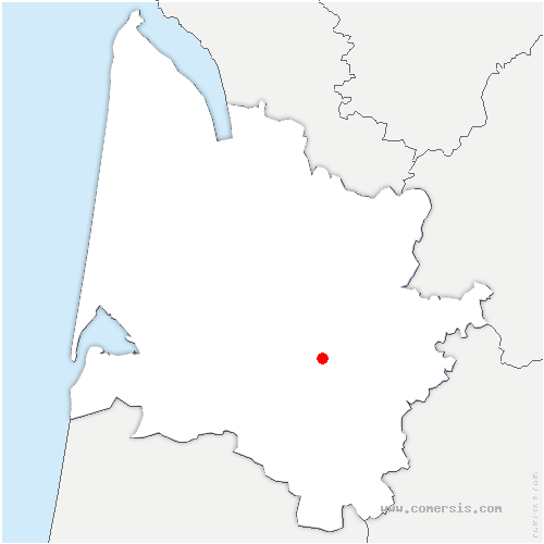 carte de localisation de Béguey