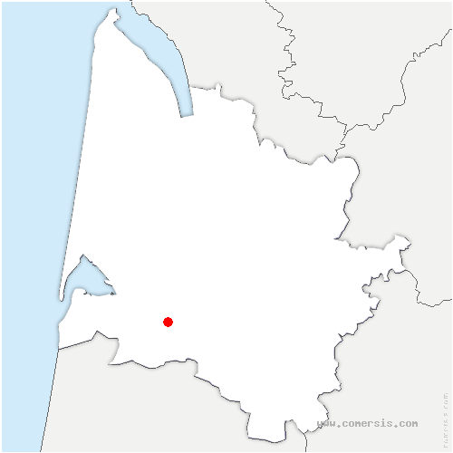 carte de localisation de Belin-Béliet