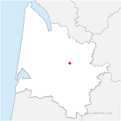 carte de localisation de Beychac-et-Caillau