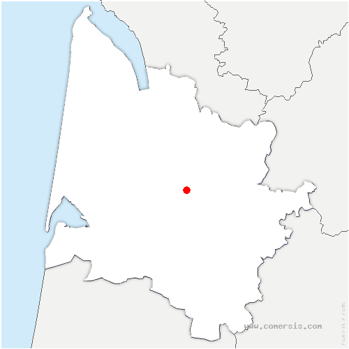 carte de localisation de Carignan-de-Bordeaux