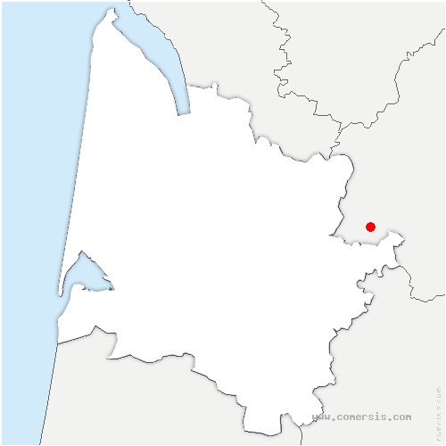 carte de localisation de Créon-d'Armagnac