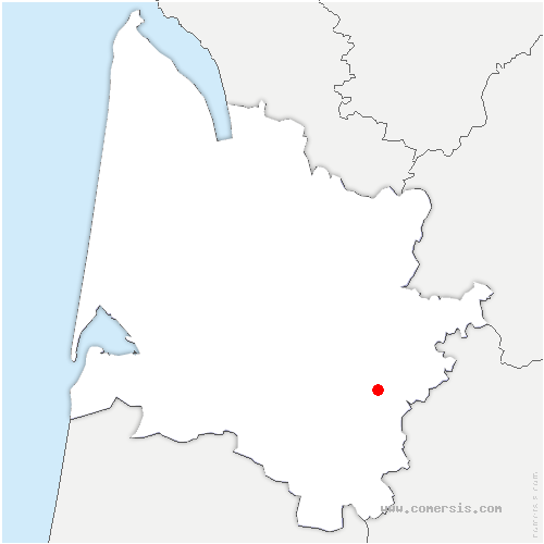 carte de localisation de Gironde-sur-Dropt