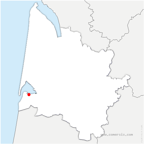 carte de localisation de Gujan-Mestras