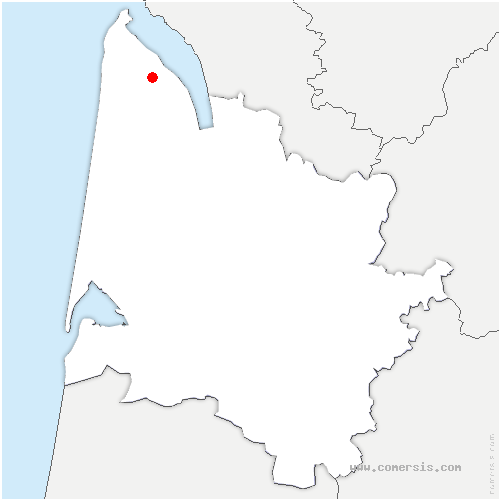 carte de localisation de Jau-Dignac-et-Loirac