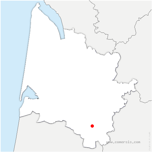 carte de localisation de Lignan-de-Bazas