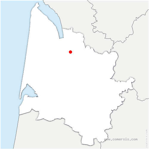 carte de localisation de Saint-Ciers-de-Canesse
