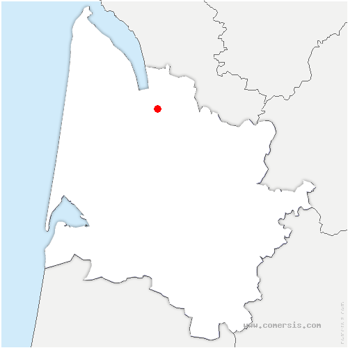 carte de localisation de Saint-Genès-de-Blaye