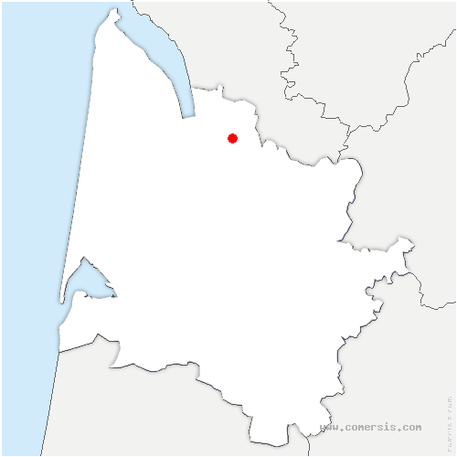 carte de localisation de Saint-Girons-d'Aiguevives