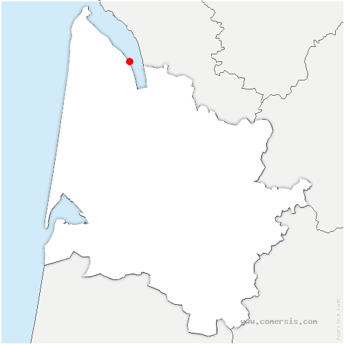 carte de localisation de Saint-Yzans-de-Médoc