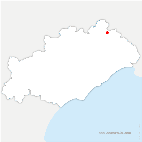 carte de localisation de Bize-Minervois