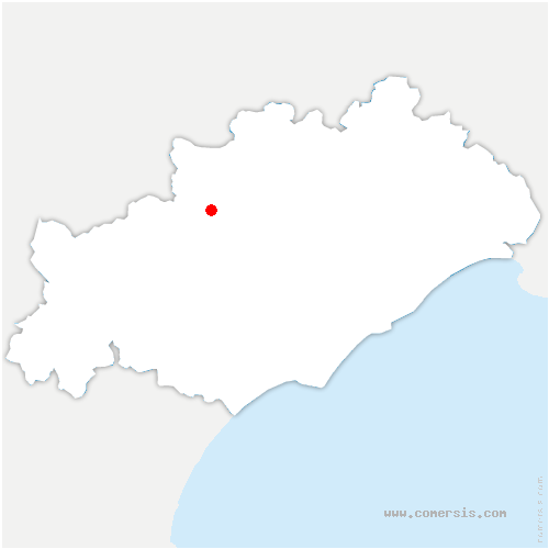 carte de localisation du Bousquet-d'Orb