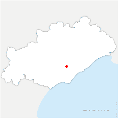 carte de localisation de Castelnau-de-Guers