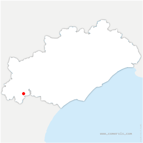 carte de localisation de Caunette