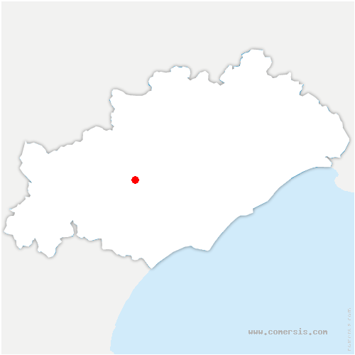 carte de localisation de Caussiniojouls