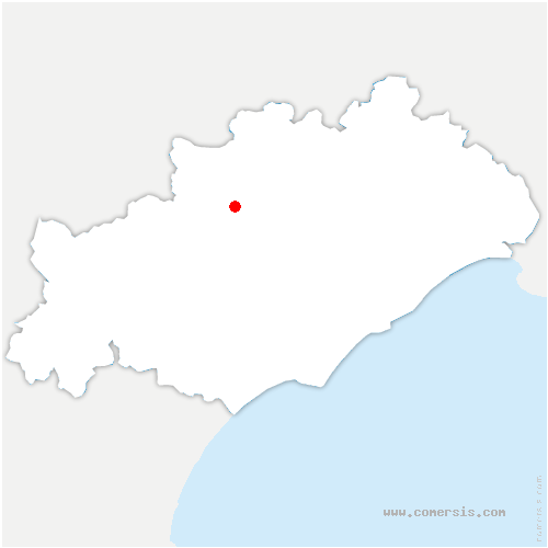 carte de localisation de Dio-et-Valquières