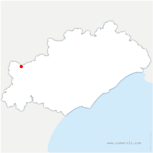 carte de localisation de Fraisse-sur-Agout