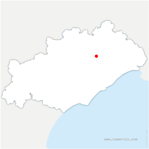 carte de localisation de Montbrun-des-Corbières