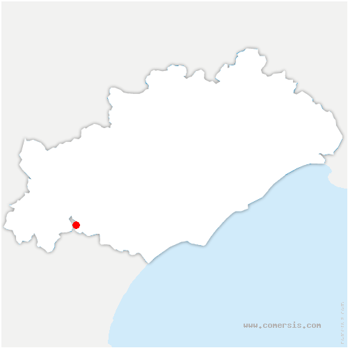carte de localisation de Montouliers
