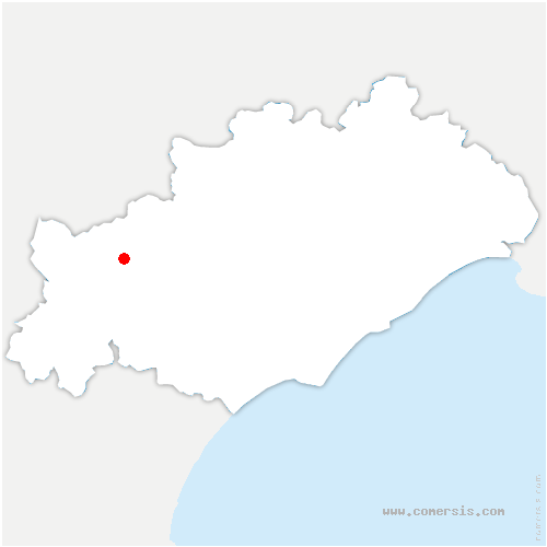carte de localisation de Olargues