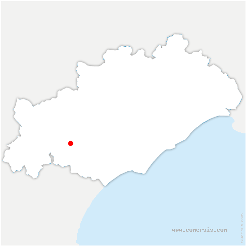 carte de localisation de Prades-sur-Vernazobre