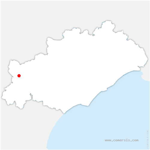 carte de localisation de Riols