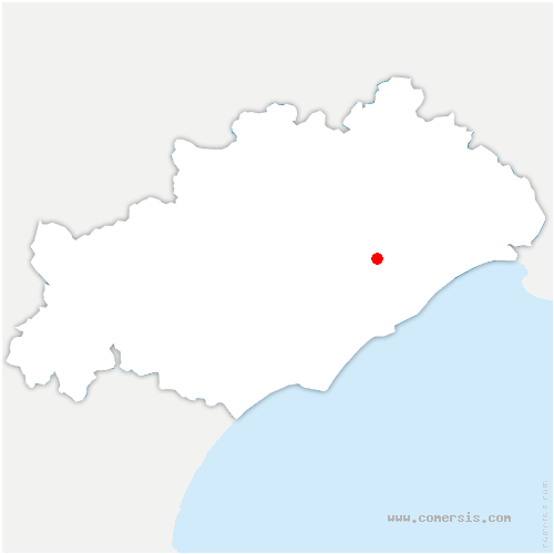 carte de localisation de Thézan-des-Corbières