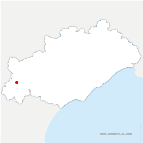 carte de localisation de Verreries-de-Moussans