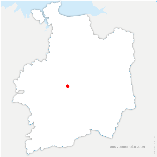 carte de localisation de Vezin-le-Coquet