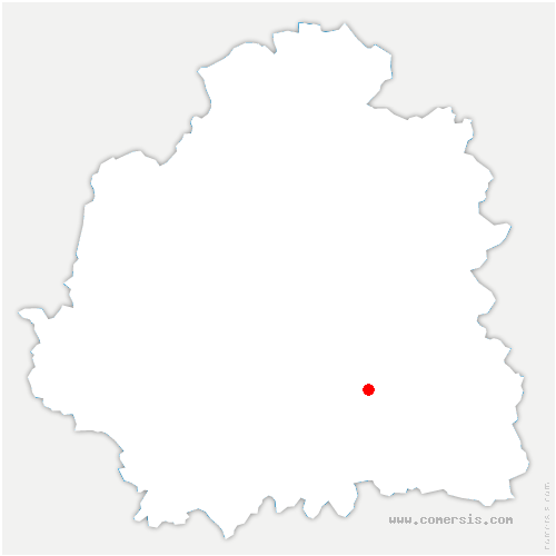 carte de localisation de Buxières-d'Aillac