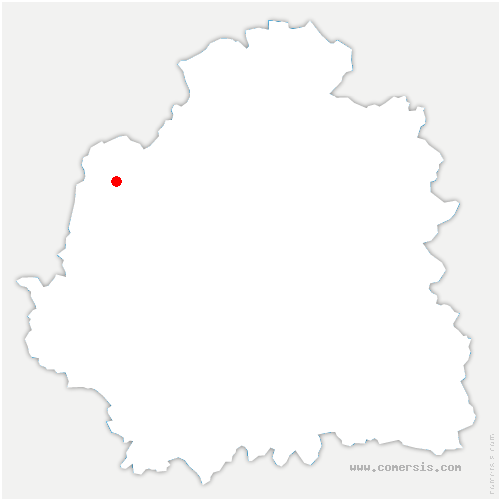 carte de localisation de Dampierre-en-Graçay
