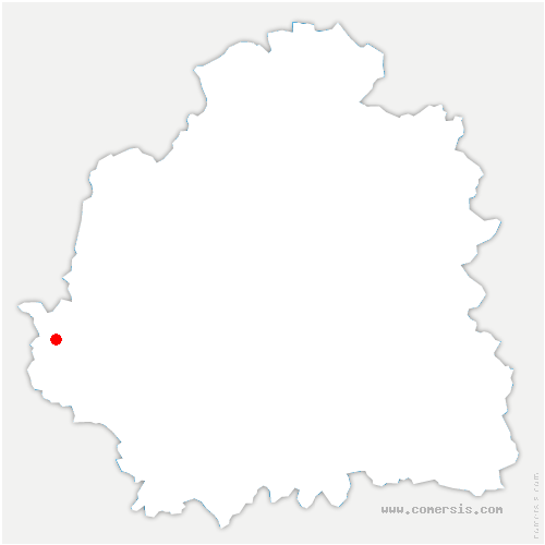 carte de localisation de Fontgombault