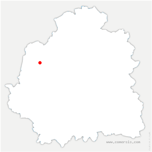 carte de localisation de Massay