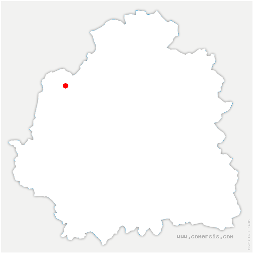 carte de localisation de Méry-sur-Cher