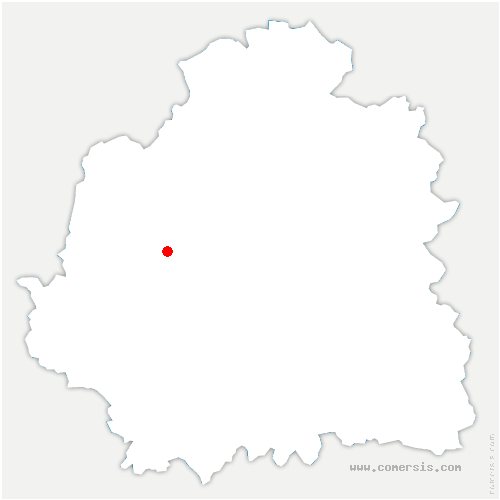 carte de localisation de Mézières-en-Brenne