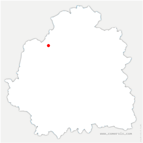 carte de localisation de Palluau-sur-Indre