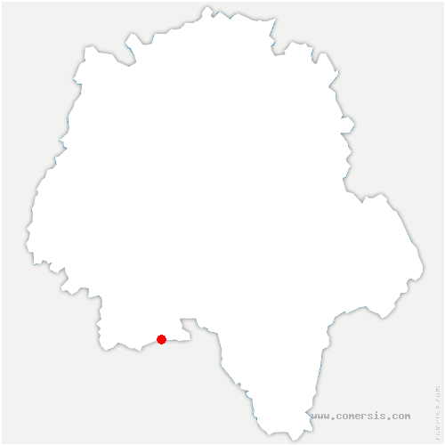 carte de localisation de Antogny-le-Tillac