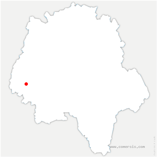 carte de localisation de Beaumont-en-Véron