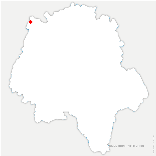 carte de localisation de Braye-sur-Maulne