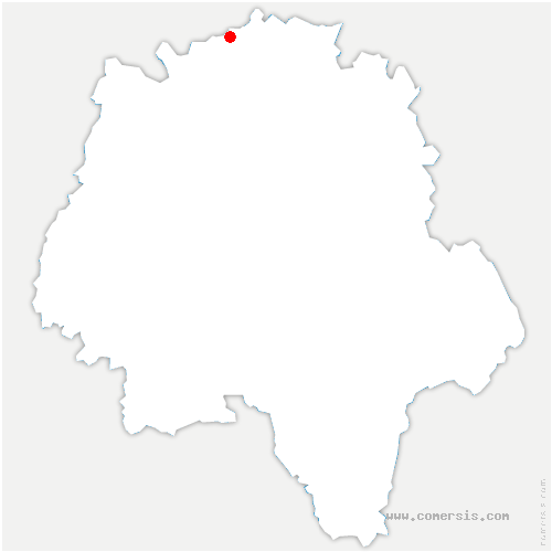carte de localisation de Bueil-en-Touraine