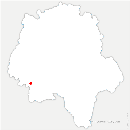 carte de localisation de Champigny-sur-Veude
