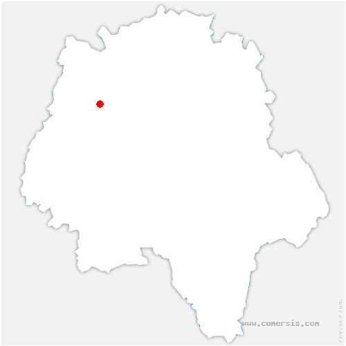 carte de localisation de Châtillon-sur-Indre