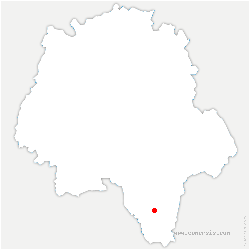 carte de localisation de Chaumussay