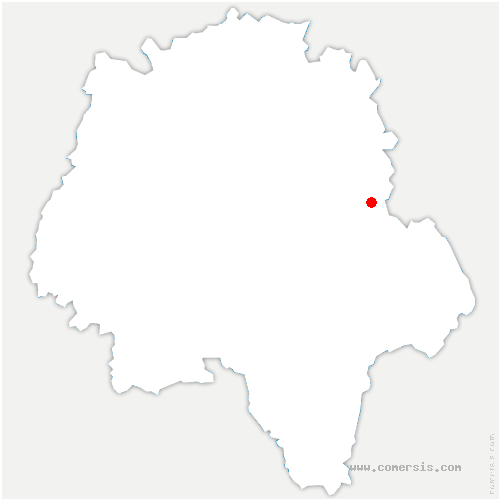 carte de localisation de Civray-de-Touraine